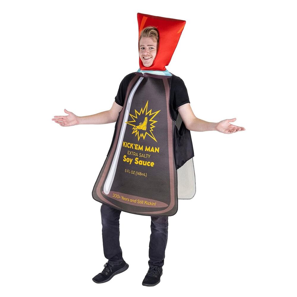 Brand New Hauntlook Adult One Size Kick Em Man Soy Sauce Halloween Costume